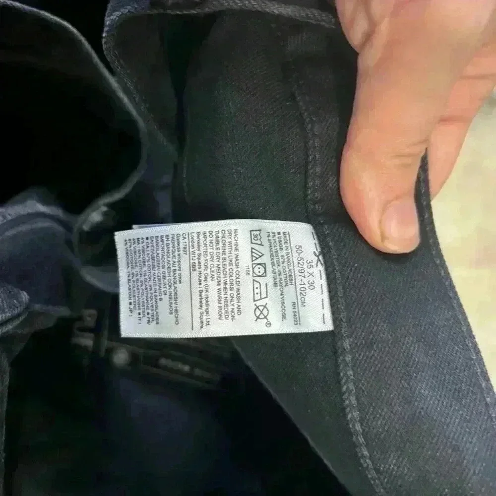 Banana Republic straight black nwot sz 35w 30L